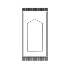 Prayer mat or Salah Icon. Ornamental Mosque Flooring. Infographic And Other Graphic Related Assets. Vector illustration Design.