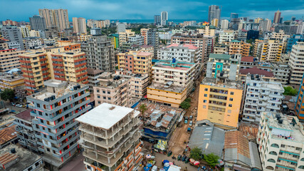 aerial view of the haven of peace, city of Dar es Salaam