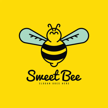Bee logo design vector. Insect logo concept vector