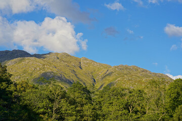 Fototapeta na wymiar Mountains near Glenfinnan in the Scottish Highlands 