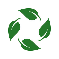 Vector bio recyclable degradable label logo template. Can be used for product label or icon.