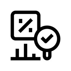 percent research icon for your website, mobile, presentation, and logo design.