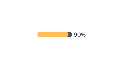 90 % Progress bar