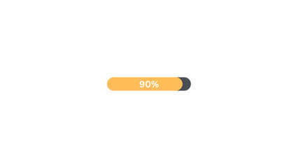 90 % Progress bar