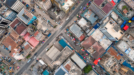 aerial view of Dar es salaam, Tanzania