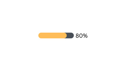 80 % Progress bar