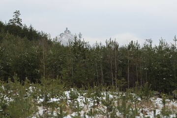 Okna, Czechia - January 28, 2023: Bezdez castle in Machuv kraj