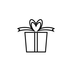 Gift flat vector icon. Present flat vector icon