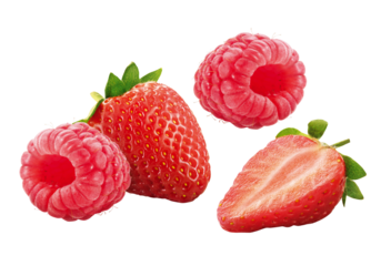 Deliciosos morangos e amoras frescas - frutas vermelhas 