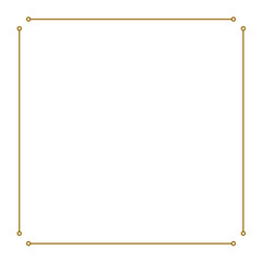 Simple and floral frame and square border