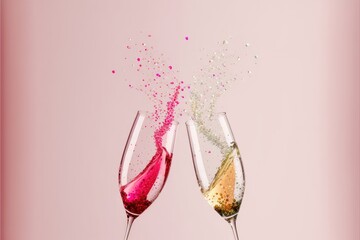 Champange glasses Valentine day