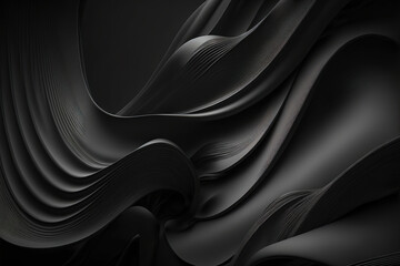Fototapeta na wymiar black silk background. Generative Ai