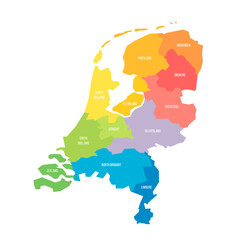 Netherlands political map of administrative divisions