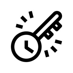 time is key icon for your website, mobile, presentation, and logo design.