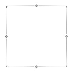 Simple and floral frame and square border