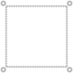 Simple and floral frame and square border