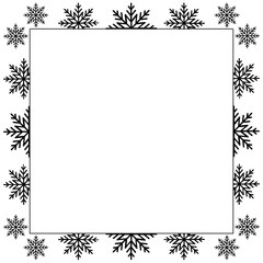 Simple and floral frame and square border