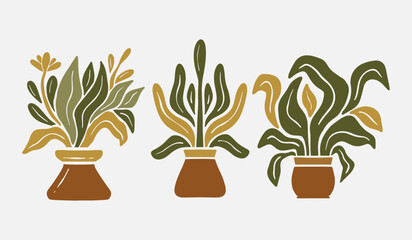 Botanical Plant Flower Monoline Line Art Line Drawing. Universal creative premium symbol. Vector illustration. Creative Minimal design template