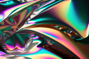 Iridescent abstract background. Generative Ai