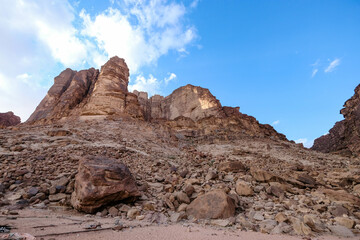 Fototapeta premium landscape in the wadi rum desert, jordan