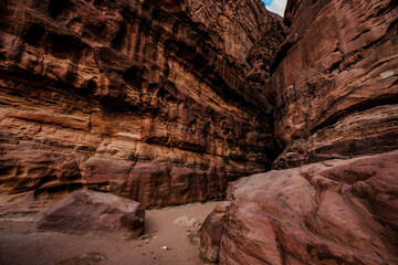 formations in desert, Jordan