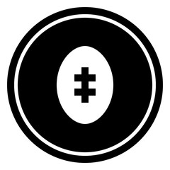Football Circular glyph icon