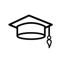 graduation hat cap for student academic education - vector icon