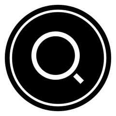 Magnifying Glass Circular glyph icon