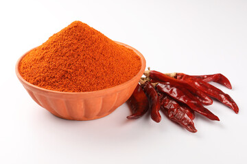 Red Chilly powder with dried red chilly