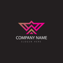 Free vector luxury letter w A logo design collection for branding corporate identity