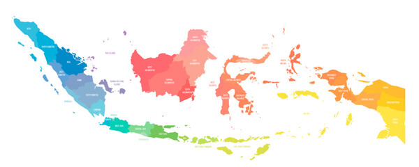 Indonesia political map of administrative divisions © pyty