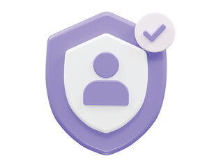 Security icon vector illustration 3d rendering