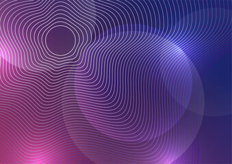 Abstract background liquid organic shapes of dynamic waves and circles, lines on a bright color background. Vector