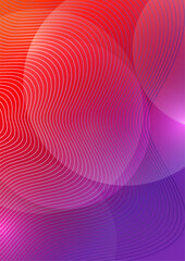 Abstract background liquid organic shapes of dynamic waves and circles, lines on a bright color background. Vector