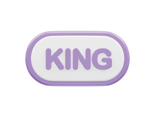 King text effect vector