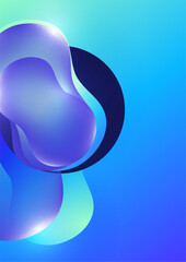 Fluid gradient background. Abstract 3d background. Liquid paints. Banner or sign design. Vector