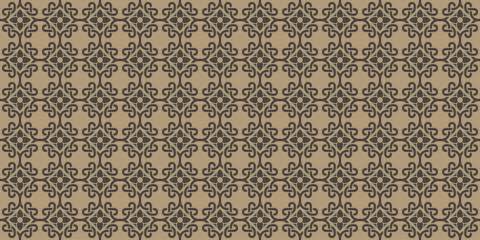 pattern with flowers. Vintage tile vector.  Free vector luxury ornamental background pattern