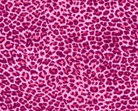 Pink Wallpaper with Leopard Pattern