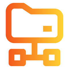 Network Folder gradient icon