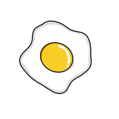Fry egg vector illustration 