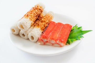 ちくわとビニール付きカニカマ