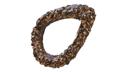 3D figure. 3D render of abstract shapes, Abstract Bronze figures. golden figure