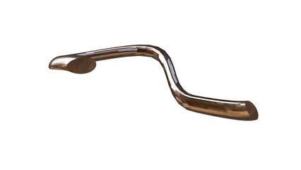 3D figure. 3D render of abstract shapes, Abstract Bronze figures. golden figure