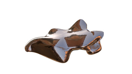 3D figure. 3D render of abstract shapes, Abstract Bronze figures. golden figure
