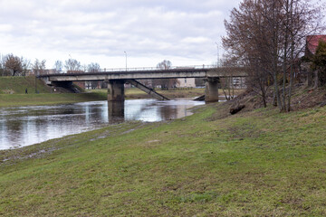 Part of the bridge structure collapsed in the city of Kėdainiai 01 31 2023