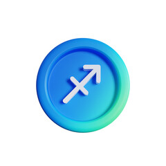 Fototapeta premium sagittarius zodiac sign 3d illustration