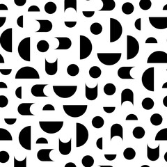 Mid century pattern with simple geometric shapes