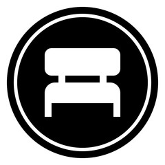 Fototapeta premium Chair Circular line icon