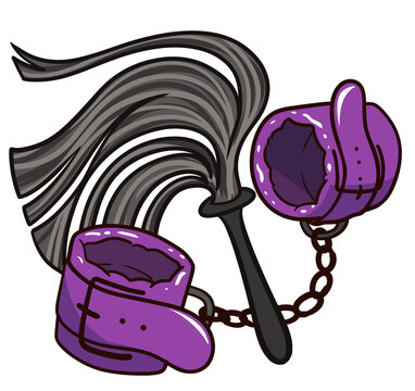 Illustration of a flogger with cuff restraints.
