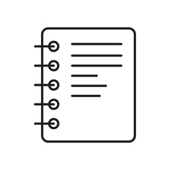 Notepad or notebook icon vector for students and corporate, business design elements